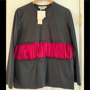 Comme Des Garçons Japan color block pattern top, medium, NWT.